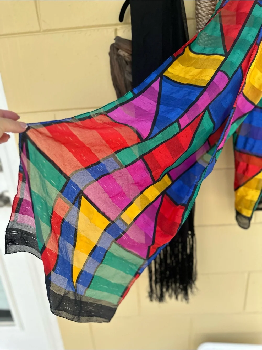 The Limited made in Italy geometric pattern scarf